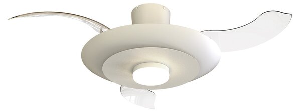 LED stropný ventilátor Kyoto, biely, DC, tichý, CCT, 106 cm – Mantra Mantra Iluminación, Kyoto, stmievateľné, Biela, Obývacia izba, Kov, Moderný