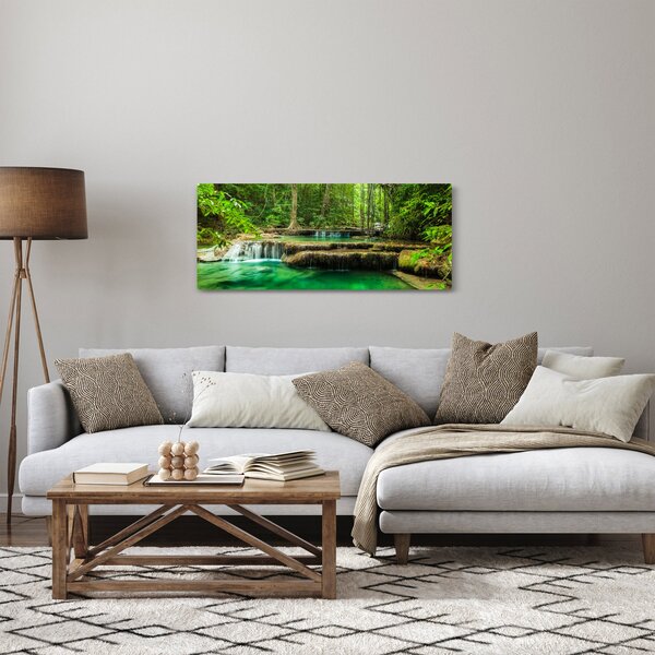 Obraz - Vodopád Erawan v Kanchanaburi, Thajsko (120x50 cm)