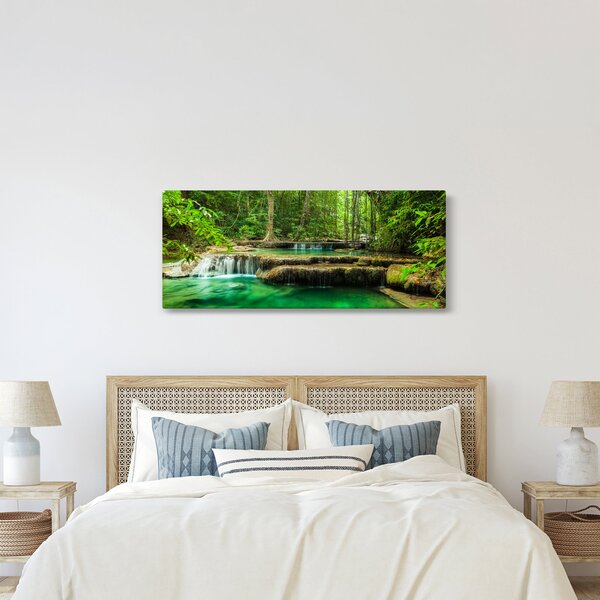 Obraz - Vodopád Erawan v Kanchanaburi, Thajsko (120x50 cm)
