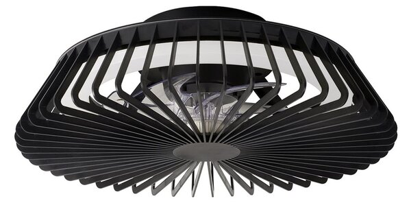 LED stropný ventilátor Himalaya Mini čierny DC, tichý – Mantra Mantra Iluminación, Himalaya Mini, stmievateľné, Čierna, Obývacia izba, Plast, Moderný
