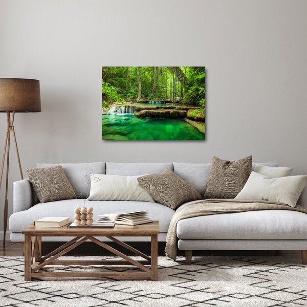 Obraz - Vodopád Erawan v Kanchanaburi, Thajsko (70x50 cm)