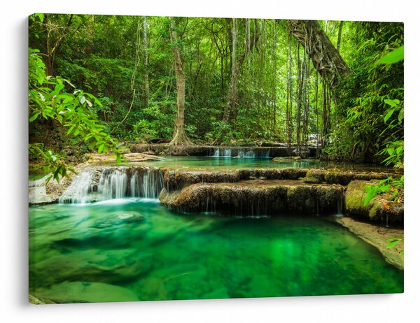 Obraz - Vodopád Erawan v Kanchanaburi, Thajsko (70x50 cm)