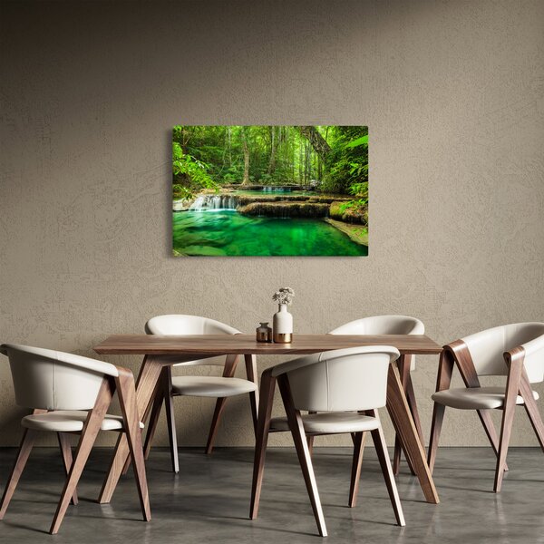 Obraz - Vodopád Erawan v Kanchanaburi, Thajsko (90x60 cm)
