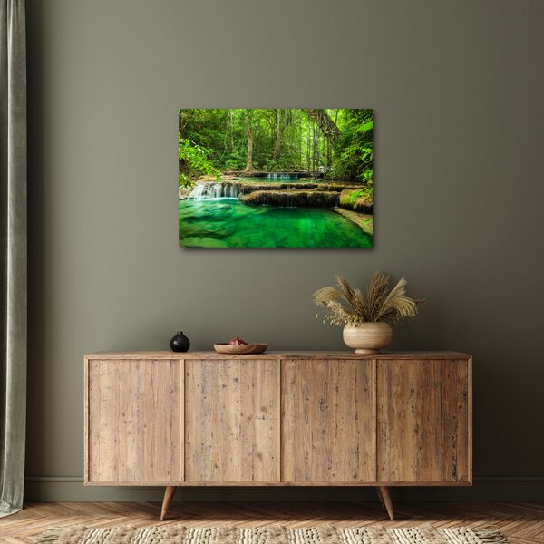 Obraz - Vodopád Erawan v Kanchanaburi, Thajsko (70x50 cm)