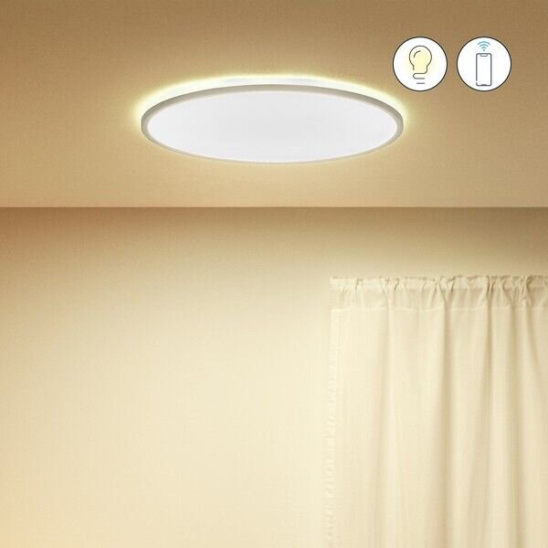 Philips Wiz Tunable white 8719514554979 SuperSlim big size stropné svietidlo LED D550mm 32W/3800lm 2700-6500K biela