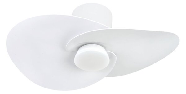 LED stropný ventilátor Nenufar biely DC tichý CCT – Mantra Mantra Iluminación, Nenufar, stmievateľné, Biela, Obývacia izba, Hliník, Moderný