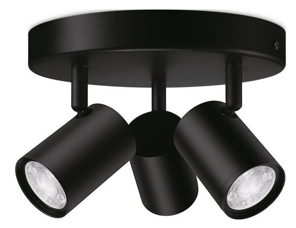 Philips Wiz Colors 8719514554535 IMAGEO stropné bodové svietidlo/spot 3xGU10 3x5W/345lm 2200-6500K+RGB čierna