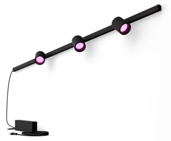 8719514407848 Philips Hue White and Color Ambiance Perifo LED nástenné svietidlo bodové - súprava 15,6W/3x490lm 2000-6500K+RGB čierne