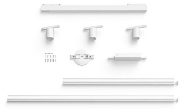 8719514407824 Philips Hue White and Color Ambiance Perifo LED stropné svietidlo bodové - súprava s lištou 44,6W/3x490lm,1x1700lm 2000-6500K+RGB biele