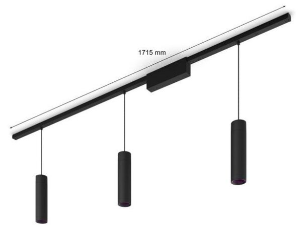 8719514407725 Philips Hue White and Color Ambiance Perifo závesné svietidlo LED - súprava 15,6W/3x490lm 2000-6500K+RGB čierne
