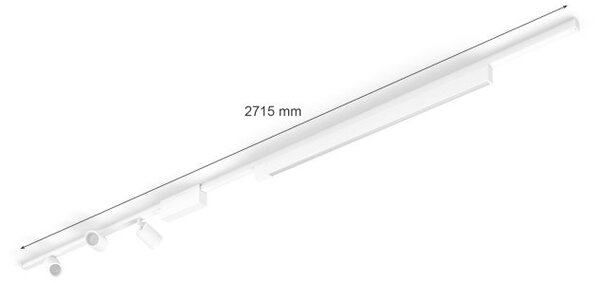8719514407824 Philips Hue White and Color Ambiance Perifo LED stropné svietidlo bodové - súprava s lištou 44,6W/3x490lm,1x1700lm 2000-6500K+RGB biele