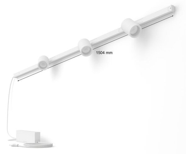 8719514407862 Philips Hue White and Color Ambiance Perifo LED nástenné svietidlo bodové - súprava 15,6W/3x490lm 2000-6500K+RGB biele