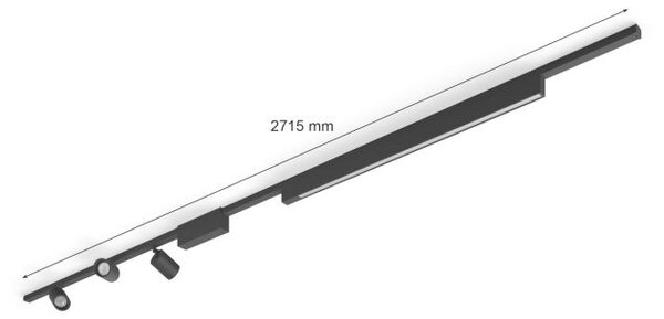 8719514407800 Philips Hue White and Color Ambiance Perifo LED stropné svietidlo bodové - súprava s lištou 44,6W/3x490lm,1x1700lm 2000-6500K+RGB čierne