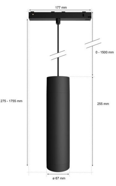 8719514407480 Philips Hue White and Color Ambiance Perifo závesné svietidlo LED - Extension 5,1W/490lm 2000-6500K+RGB čierne