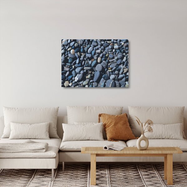 Sklenený obraz plážových kamienkov (70x50 cm)