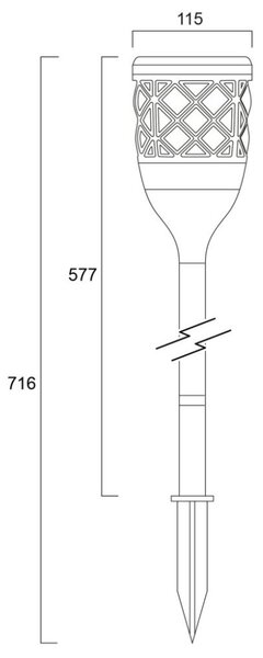 Sylvania 0054044 GIZMO vonkajšie solárne svietidlo LED 2W 78lm IP65
