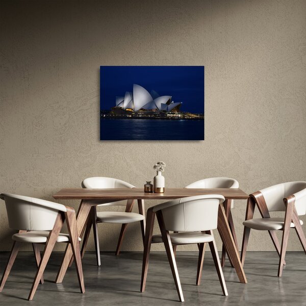 Sklenený obraz nočného Sydney (70x50 cm)