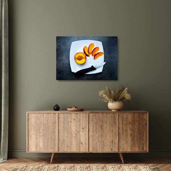 Sklenený obraz broskyne (70x50 cm)