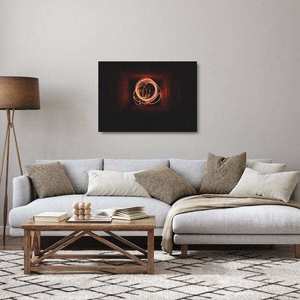 Sklenený obraz - čiary v tuneli (70x50 cm)
