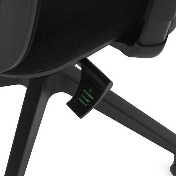 Kancelárska ergonomická stolička NOKA — sieť / látka, čierna
