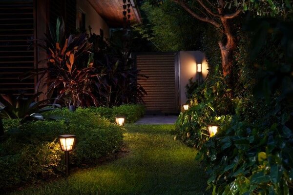 PHILIPS HUE 17459/30/P7 Impress 2x8W/1200lm RGB exteriérové nástenné svietidlo