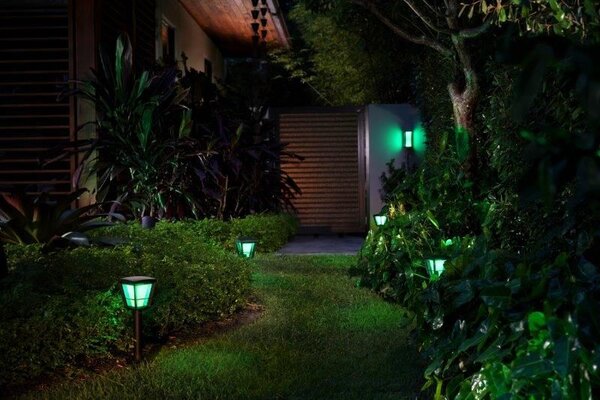 PHILIPS HUE 17459/30/P7 Impress 2x8W/1200lm RGB exteriérové nástenné svietidlo