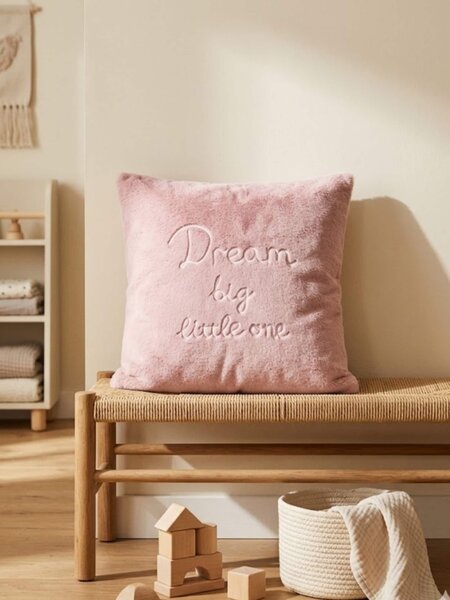 Sinsay - Obliečka na vankúš s nápisom „Dream big little one“ - kávová