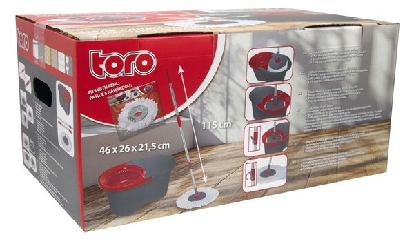 Mop na podlahu so žmýkacím košom TORO Tornádo