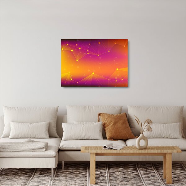 Farebný abstraktný sklenený obraz (70x50 cm)