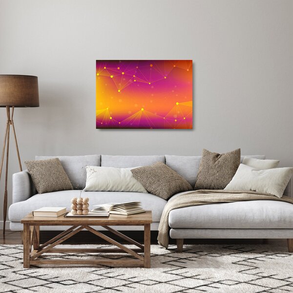 Farebný abstraktný sklenený obraz (70x50 cm)
