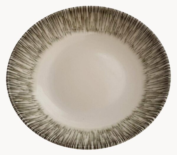 Porcelánové hlboké taniere Kaki, 6 ks