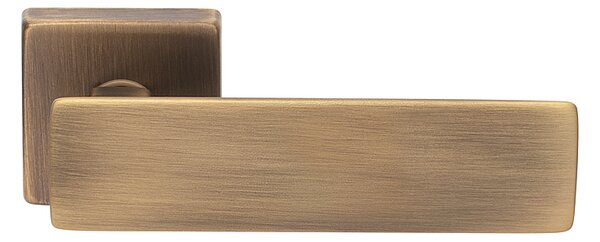 Dverové kovanie COBRA SPRING-S (Bronz), kľučka-kľučka, Bez spodnej rozety, COBRA BRONZ