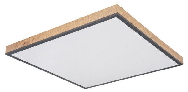 GLOBO 416080WD3 DORO stropné svietidlo LED 590x590mm 36W/2250lm 3000K grafitová, imitácia dreva, opál