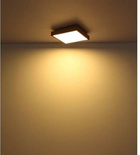 GLOBO 416080WD3 DORO stropné svietidlo LED 590x590mm 36W/2250lm 3000K grafitová, imitácia dreva, opál
