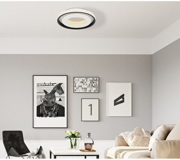 GLOBO 41290-52 LUCKY stropné svietidlo LED D500mm 52W/2260lm 2700-6000K biela, čierna, opál, stmievateľné, diaľkové ovládanie