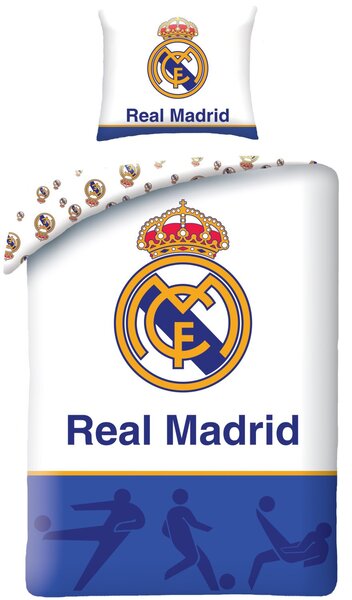 Bavlnené posteľné obliečky Real Madrid CF – motív Biely balet - 100% bavlna - 70x90 cm + 140x200 cm