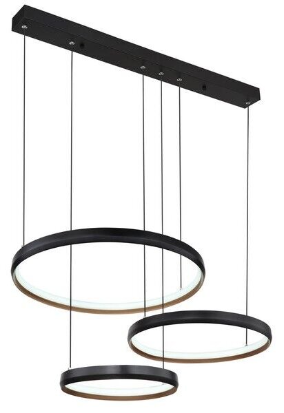 GLOBO 67193-55H HALLI závesné svietidlo LED 55W/1800lm 2700-6000K čierna, opál, zlatá, stmievateľné, diaľkový ovládač
