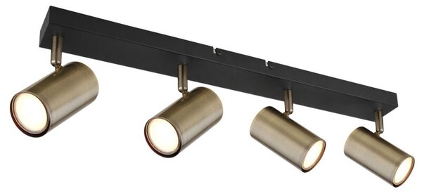 GLOBO 57911-4M ROBBY stropné bodové svietidlo/spot 4xGU10 čierna, mosadz