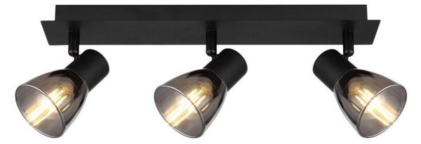 GLOBO 54307-3 CLAUDE stropné bodové svietidlo/spot 3xE14 čierna matná, dymová