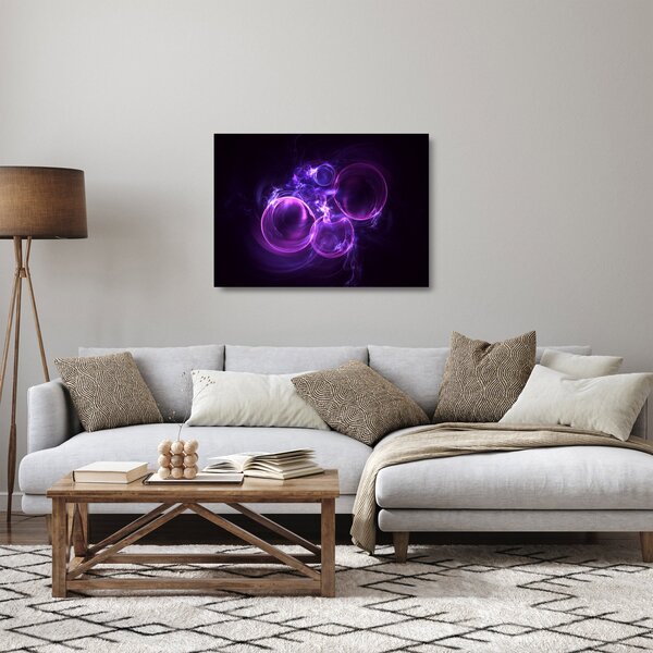 Abstraktný sklenený obraz bublín (70x50 cm)