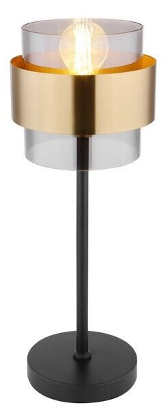 GLOBO 15560T MILLEY stolná lampička 1xE27 V470mm čierna matná, mosadz