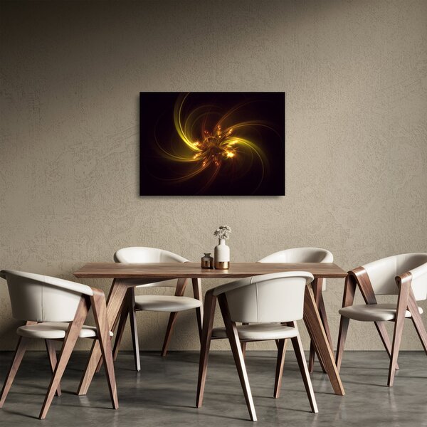 Sklenený obraz - abstrakcia vrtuľky (70x50 cm)