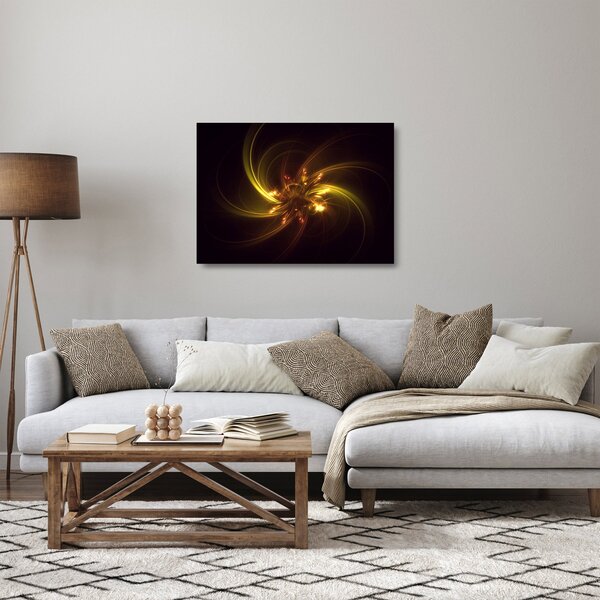 Sklenený obraz - abstrakcia vrtuľky (70x50 cm)