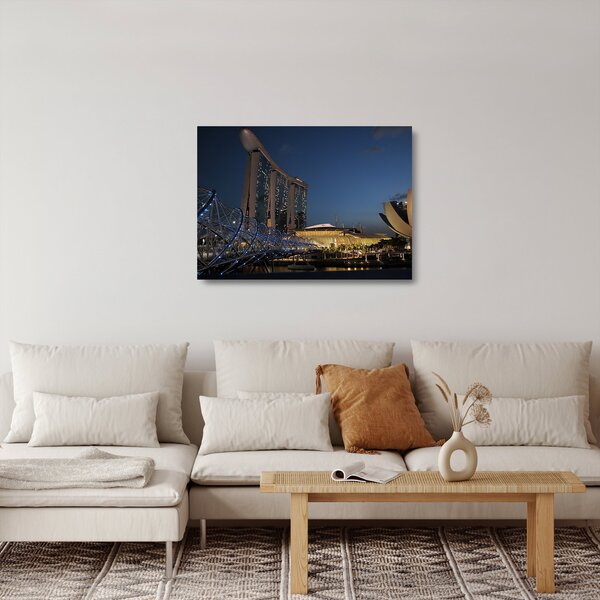 Sklenený obraz modernej metropoly (70x50 cm)