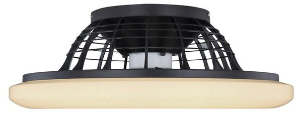 GLOBO 03628B TRAVO stropné svietidlo s ventilátorom LED D525mm 30W/1800lm 3000-6500K čierna, opál, stmievateľné, diaľkový ovládač, starlight