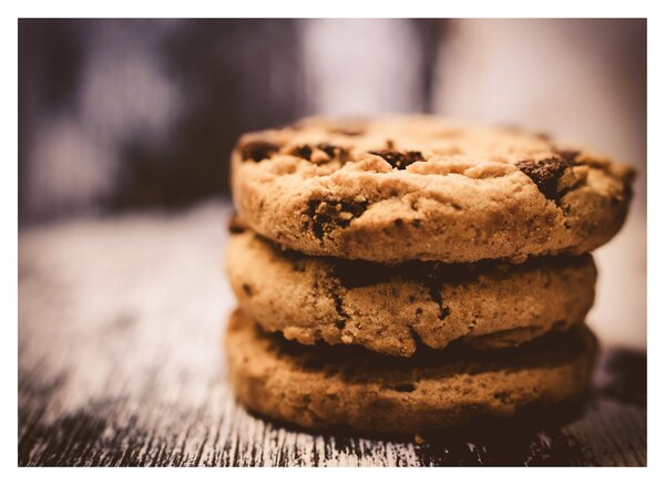 Sklenený obraz cookies sušienok (70x50 cm)
