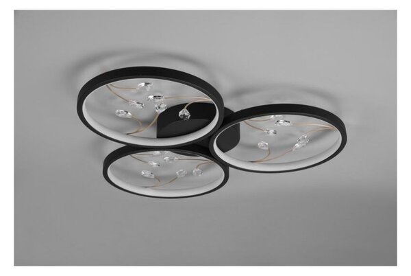 TRIO 642110332 GROOVY stropné svietidlo SMD LED 30W/3600lm 3000K čierna matná, switchdimmer