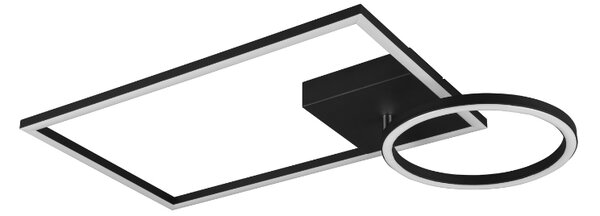 TRIO Reality R62182132 VERSO LED stropné svietidlo SMD LED 24,5W/3000lm 3000K čierna matná, switchdimmer