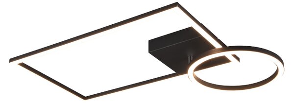 TRIO Reality R62182132 VERSO LED stropné svietidlo SMD LED 24,5W/3000lm 3000K čierna matná, switchdimmer