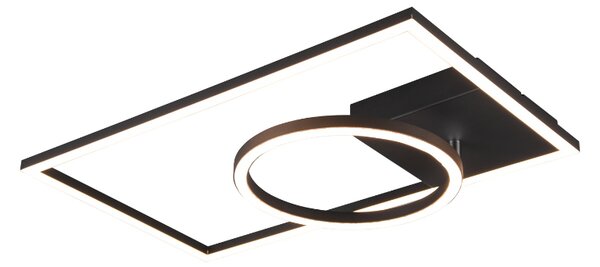 TRIO Reality R62182132 VERSO LED stropné svietidlo SMD LED 24,5W/3000lm 3000K čierna matná, switchdimmer
